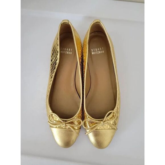 Stuart weitzman gold flat shoes 6.5 - Picture 9 of 10